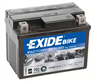 Аккумулятор Bike AGM 3Ач EXIDE AGM124
